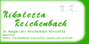nikoletta reichenbach business card
